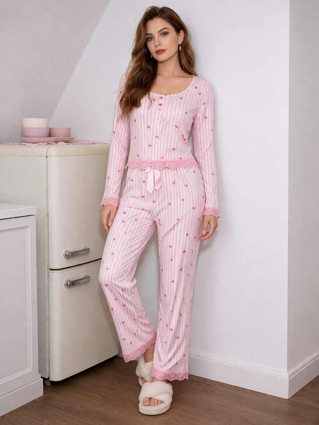 Lace Detail Pajamas