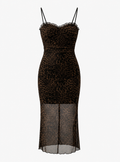 Tiger Maxi Dress with Lace