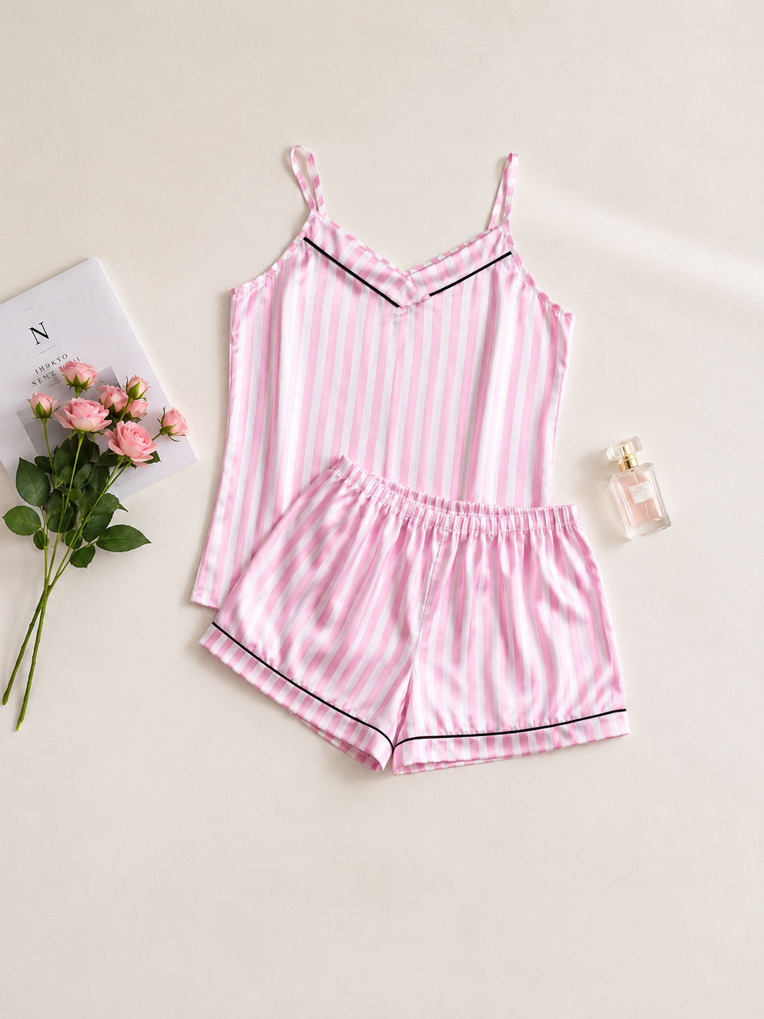 Satin Floral PJ Set