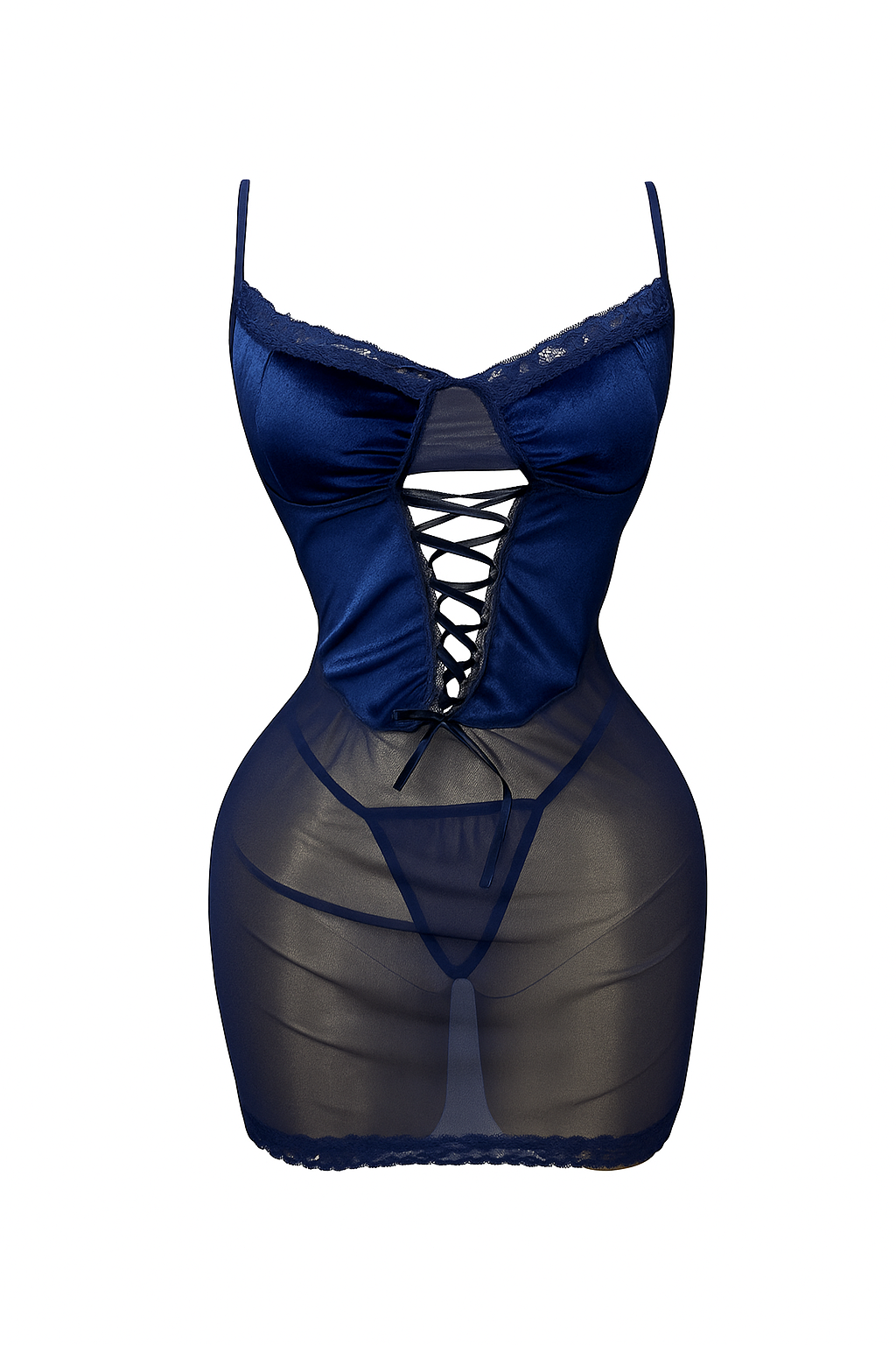 لانجيري قطيفه مزود بفتحات من الصدر