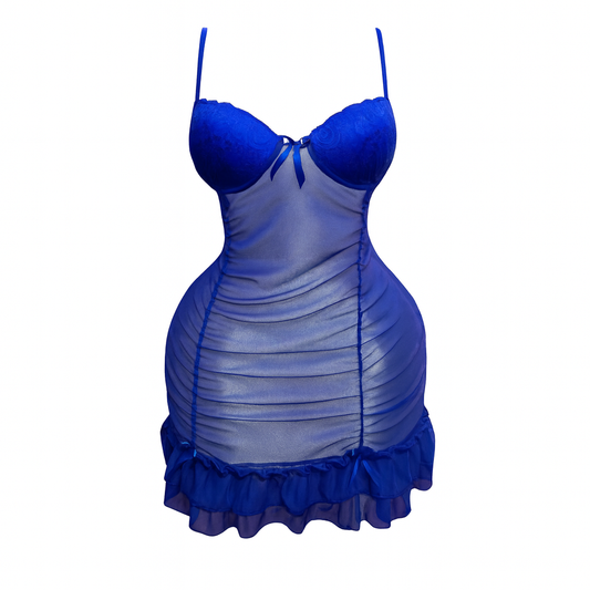 لانجيري شفاف مزود بكب وقصه مميزه