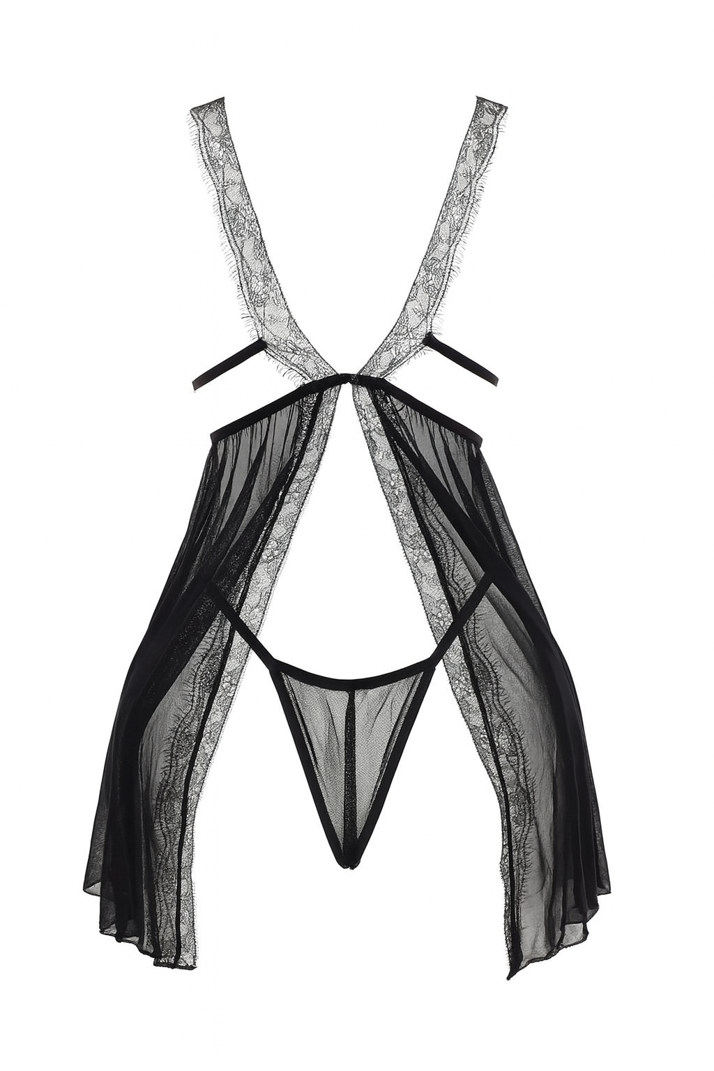 code 416لانجري شفاف قصير اسود