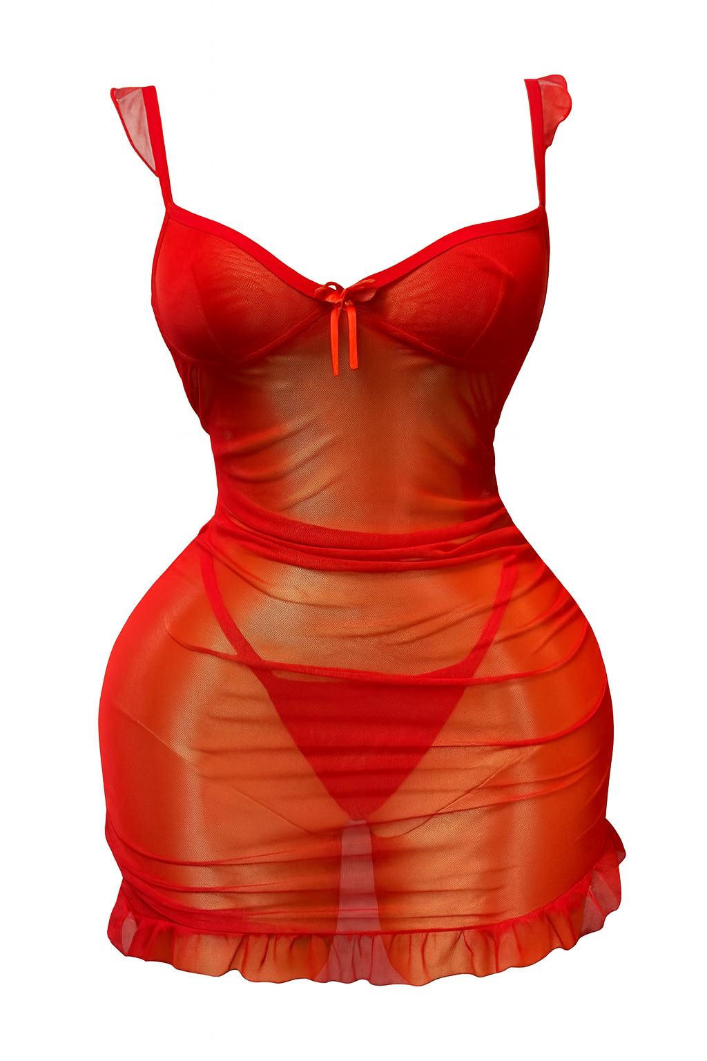 بيبي دول شفاف مزود ب استك من الجناب