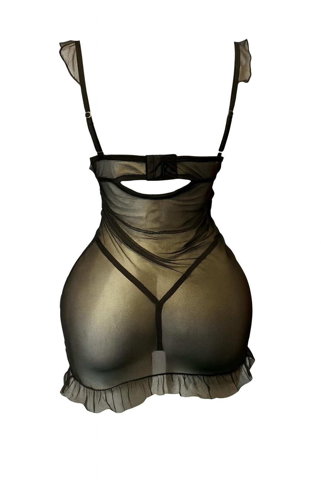 بيبي دول شفاف مزود ب استك من الجناب