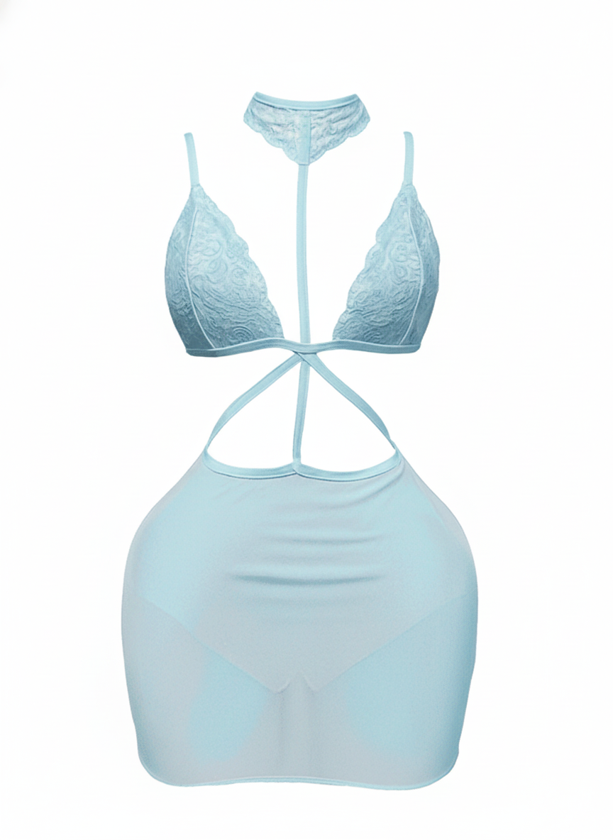 Sheer Lace Open Lingerie