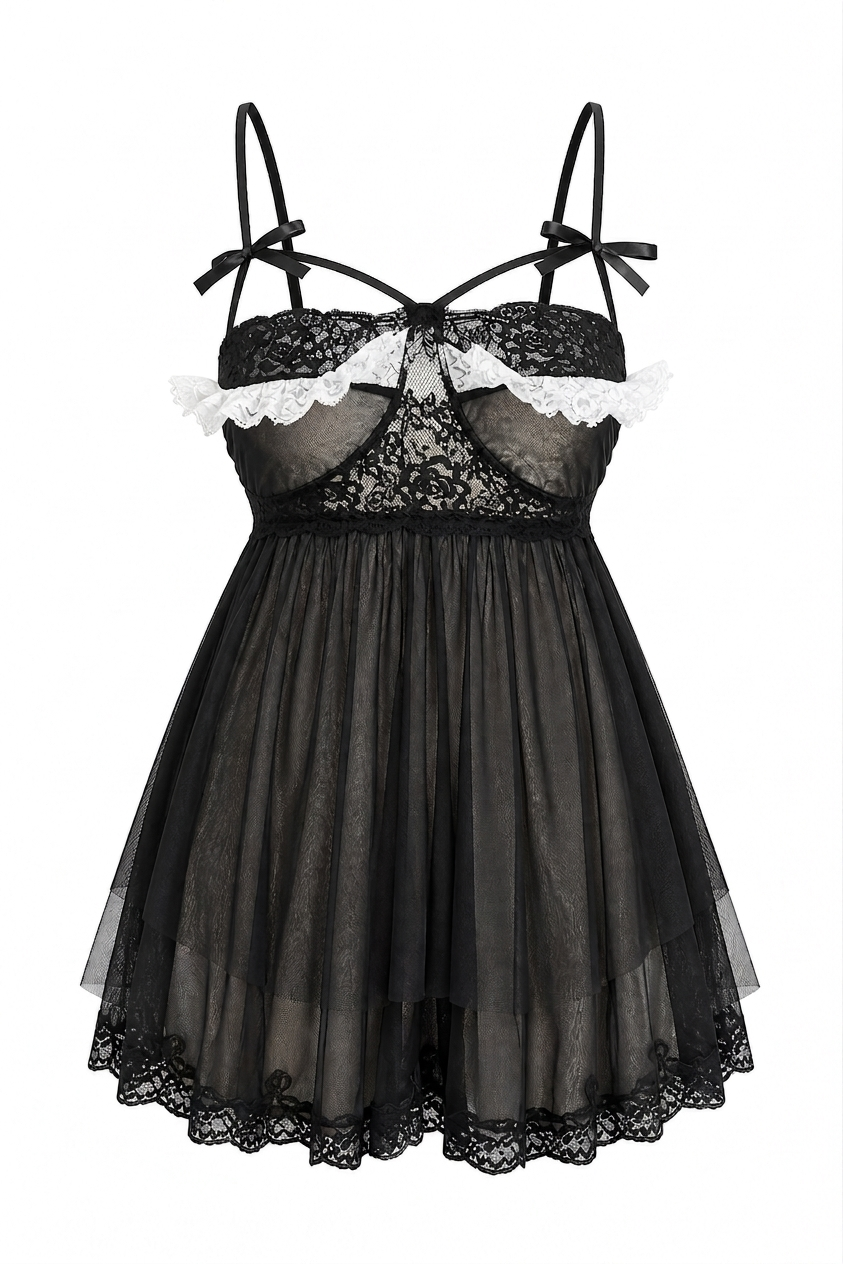 Elegant Black Sheer Lingerie