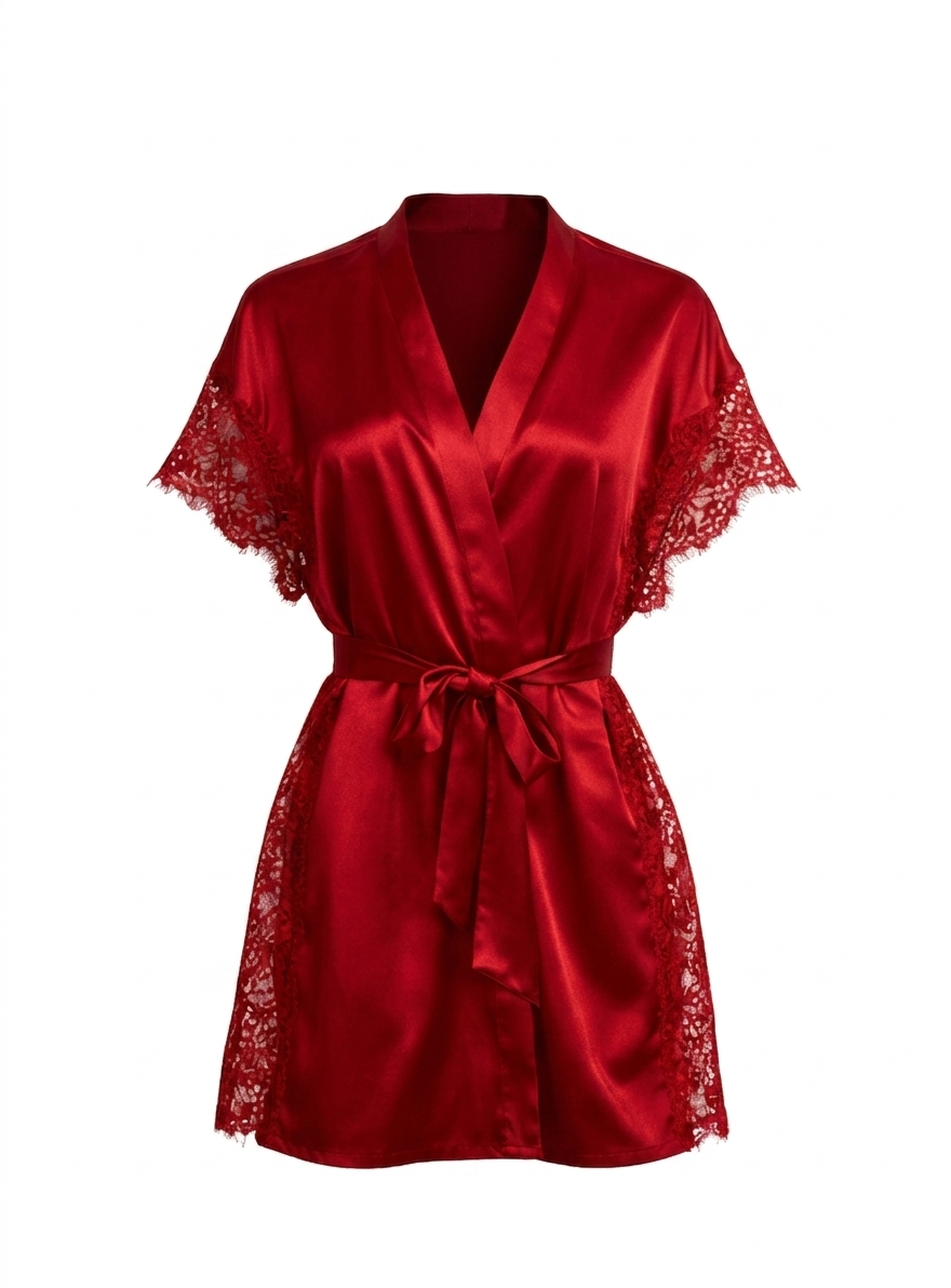 Satin Lace Robe