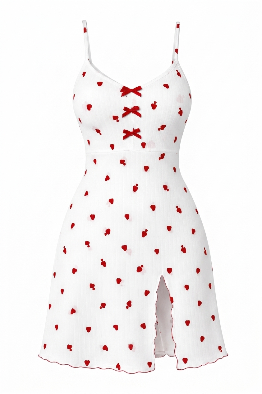 Heart Print Nightdress