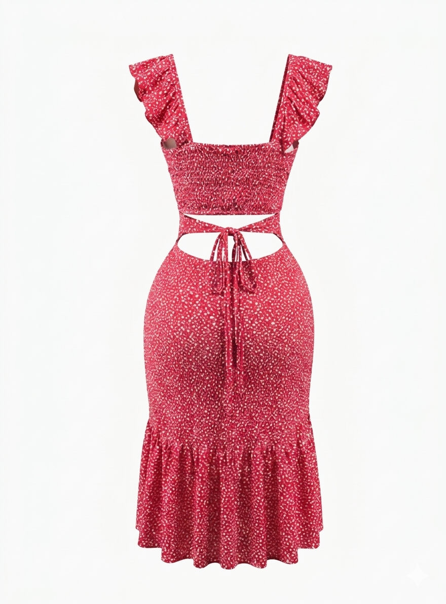 Long Dress with Back Tie