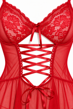 Laila BabyDoll with Sheer Shawl & Gloves