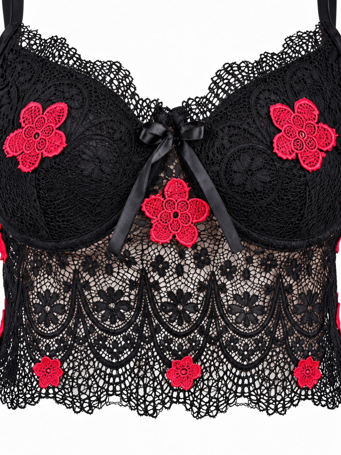 Rose Lace Top & Skirt
