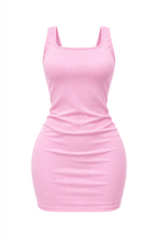 Short Dress with Side Elastic Detail