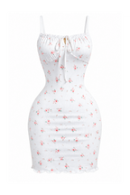 Floral Print Dress with Front Tie