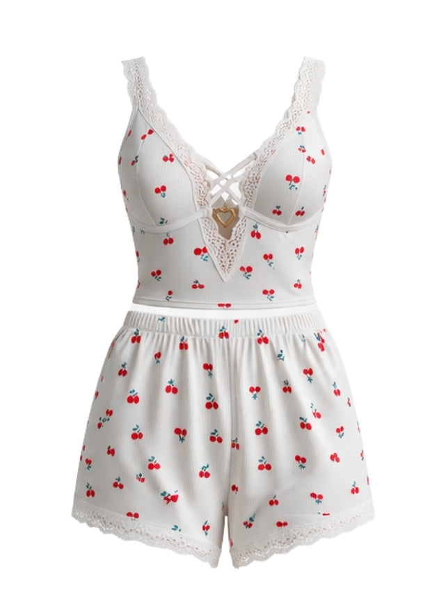 بيجامة شورت بطابعه كريز