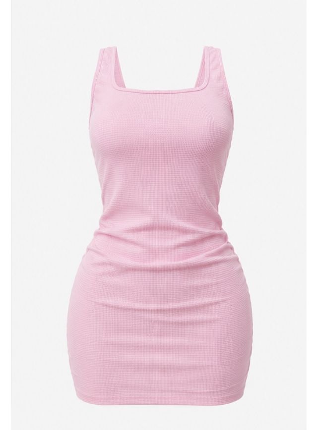 Short Dress with Side Elastic Detail