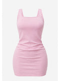 Short Dress with Side Elastic Detail