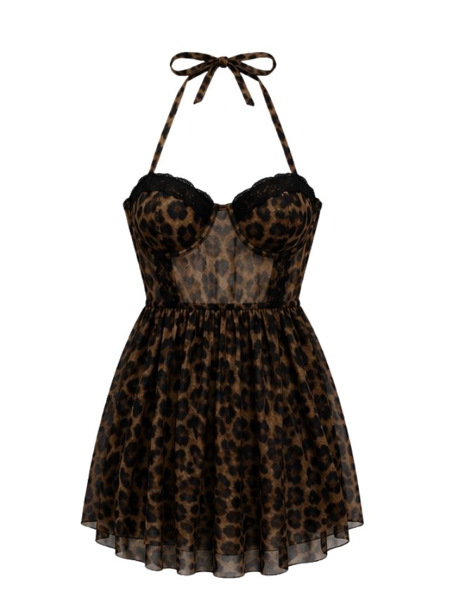 Elegant Sheer Tiger Lingerie