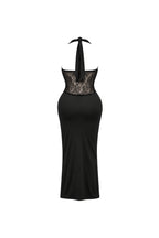 Halter Neck Dress with Lace Bust