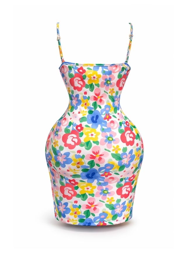 Floral Double Slit Dress