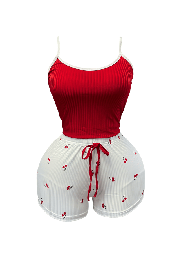 ببجامة شورت بطابعه الكريز