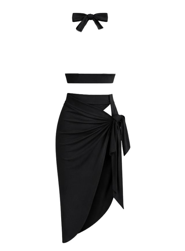 Top & Skirt Set with Open Neckline