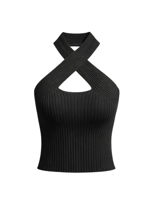 Halter Knit Crop Top