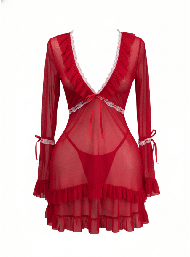 Transparent Sleeve Nightdress