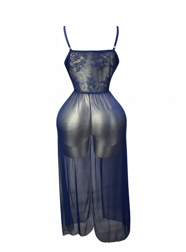 لانجيري طويل شفاف بفتحه من عند البطن