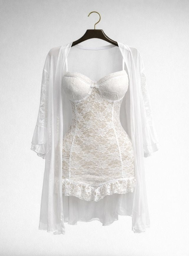 code 635 روب قصير ابيض