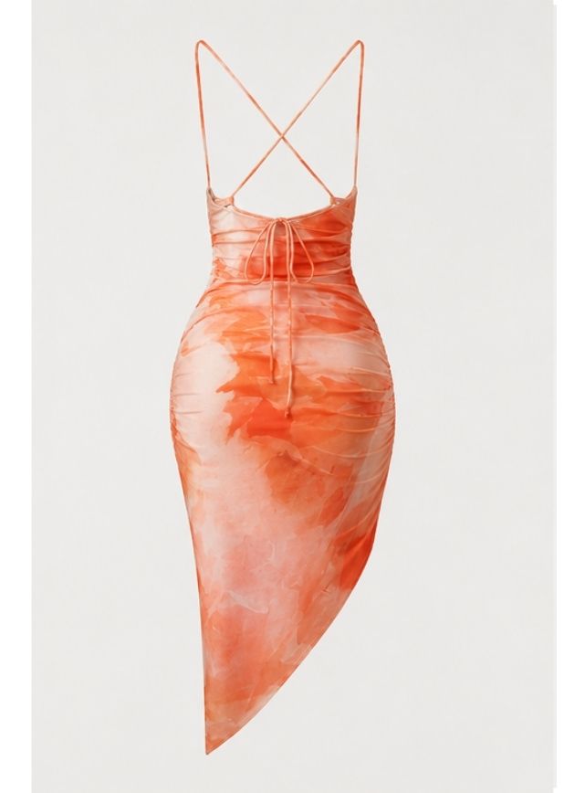 Open Back Sheer Dress