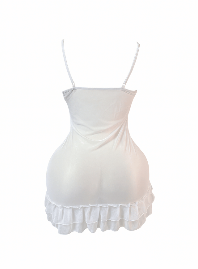 لانجيري شفاف مزود بكب وقصه مميزه