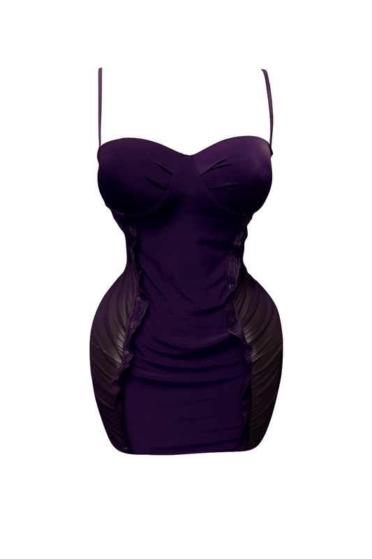 لانجري قصير شفاف من الجنبين