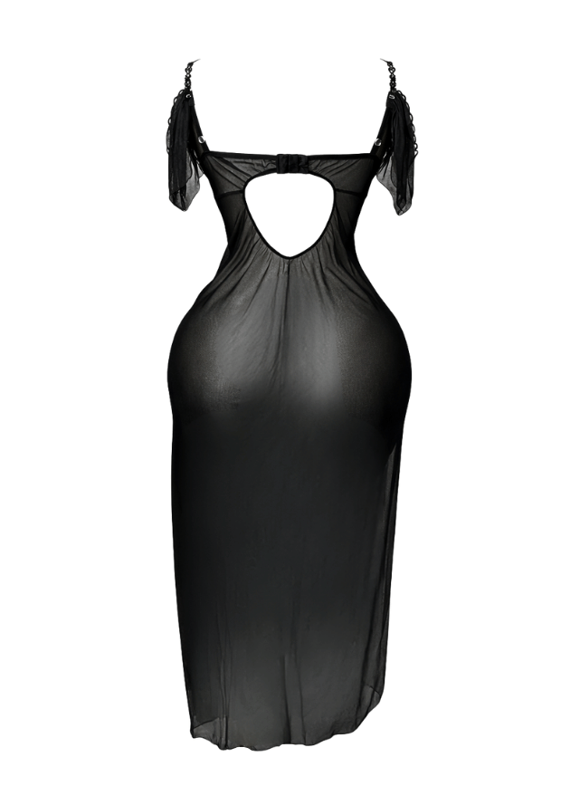 لانجيري طويل بقصه من الجنب