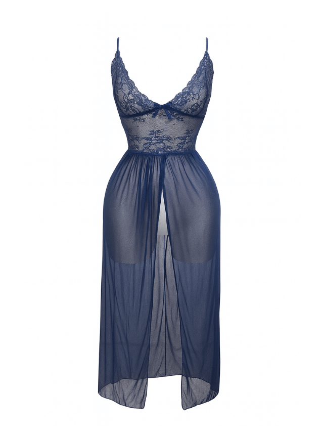 لانجيري طويل شفاف بفتحه من عند البطن