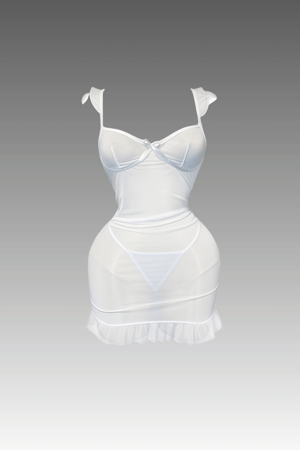 بيبي دول شفاف مزود ب استك من الجناب