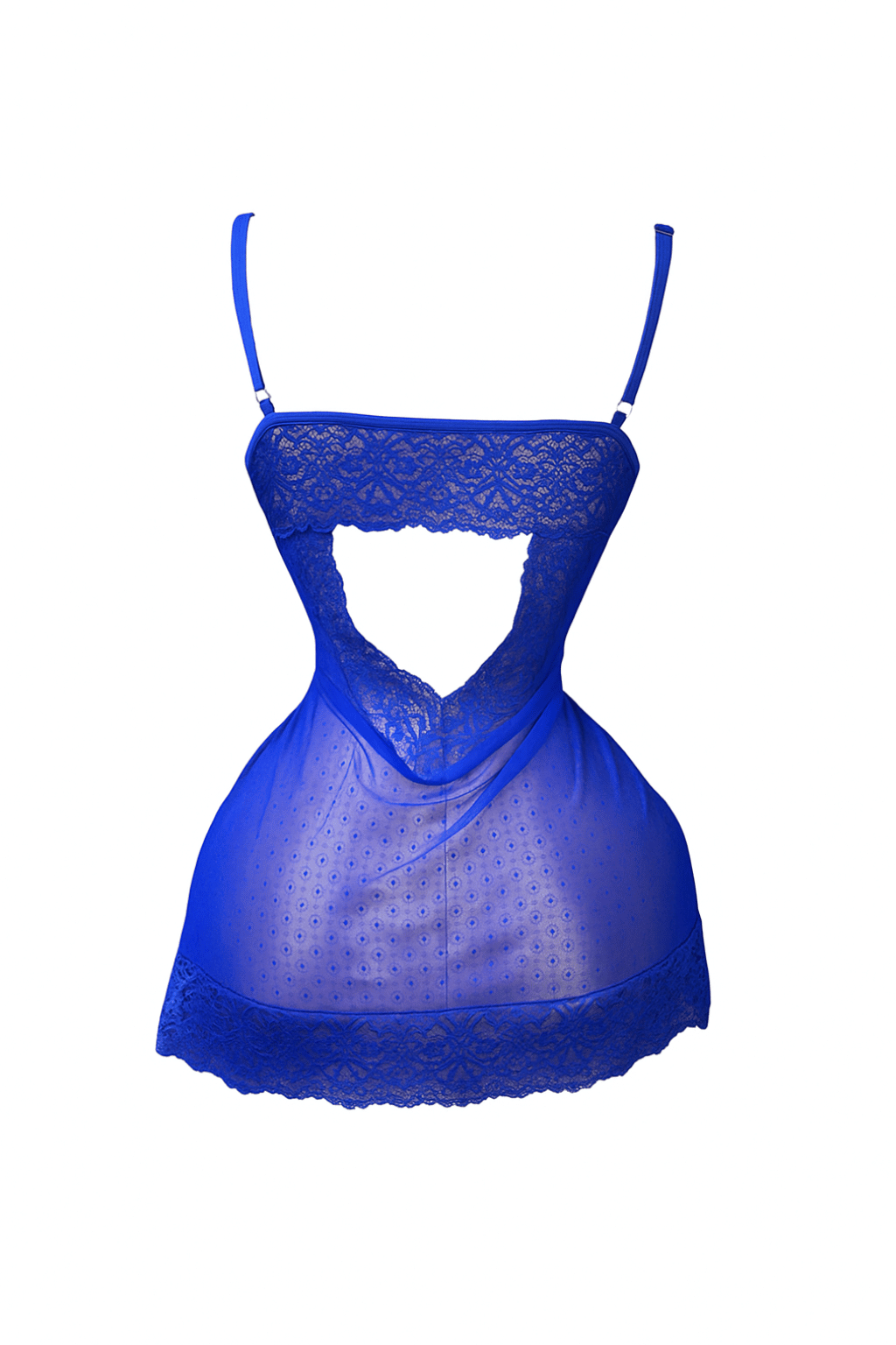 لانجري شفاف قصير بفتحه من الجانب