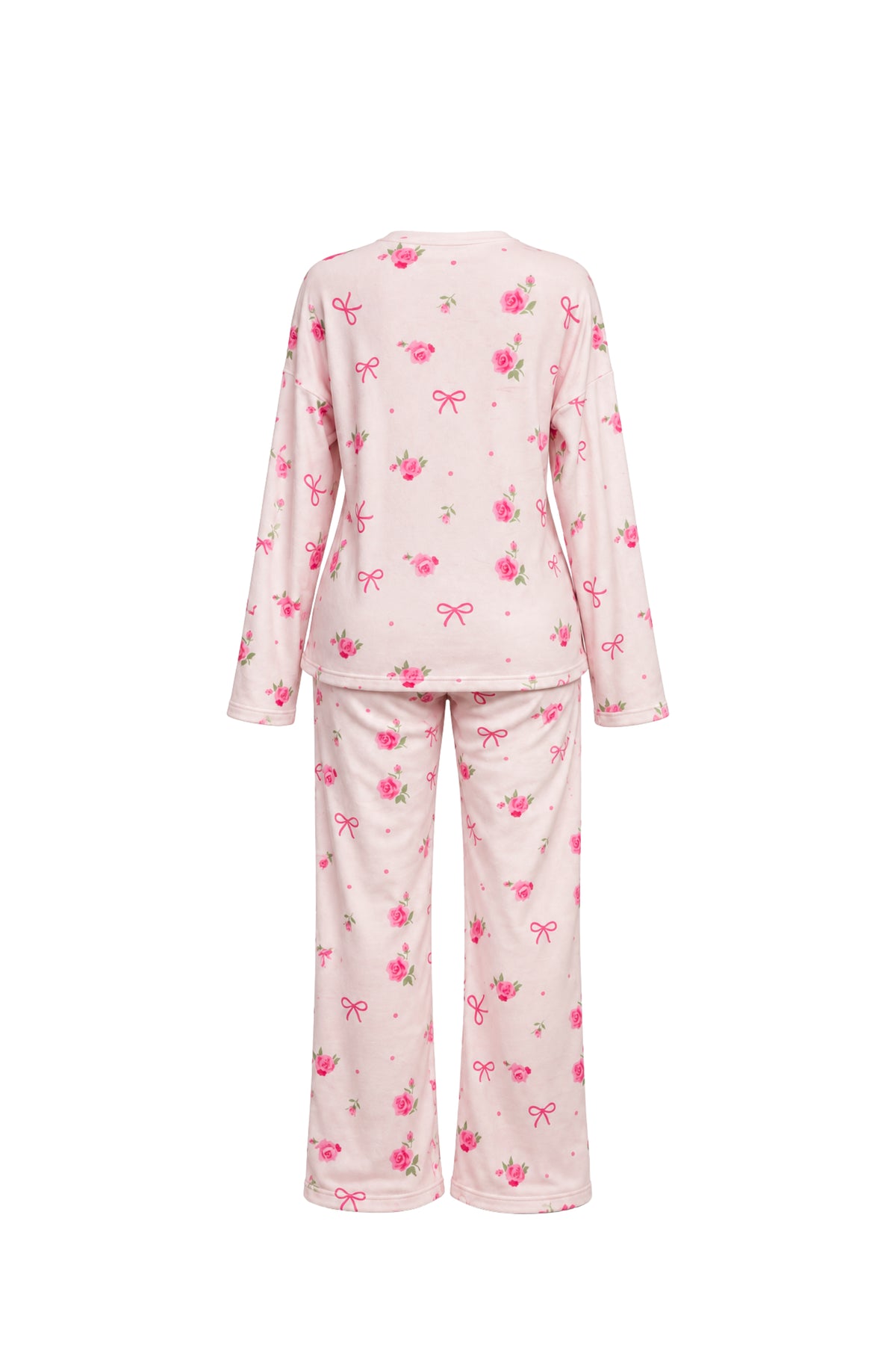 2-Piece Winter Floral Print Pajama Set