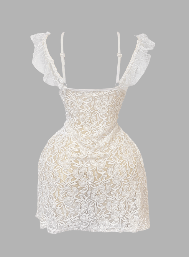 White Sheer Strap Lingerie