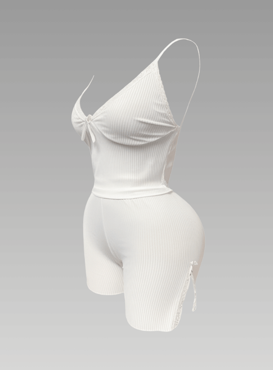 بيجامه شورت مزوده بدانتيل