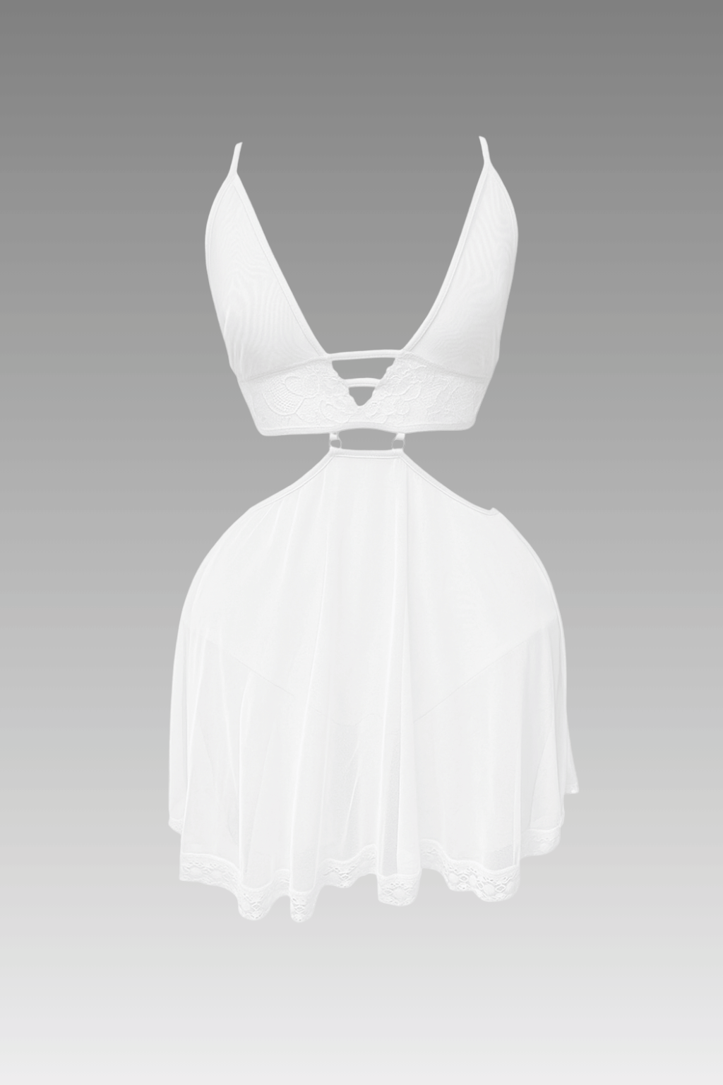 لانجيري شفاف قصير بفتحه من الضهر