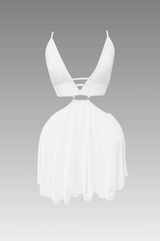 لانجيري شفاف قصير بفتحه من الضهر