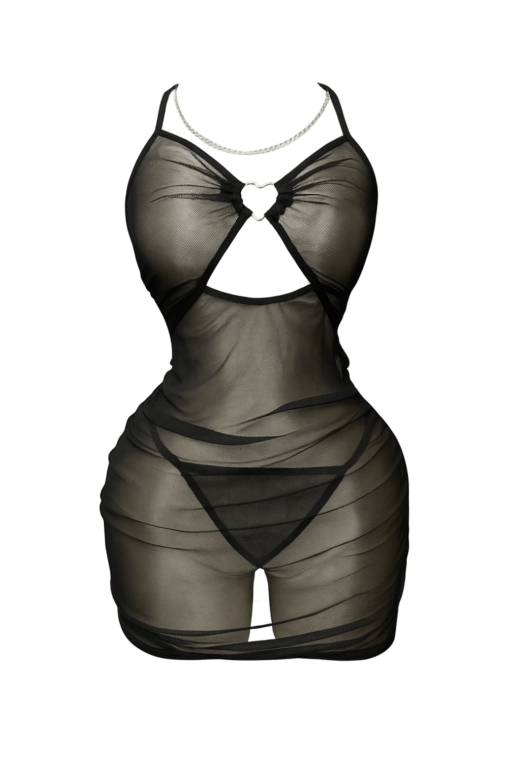 لانجيري قصير شفاف بقصه مميزه