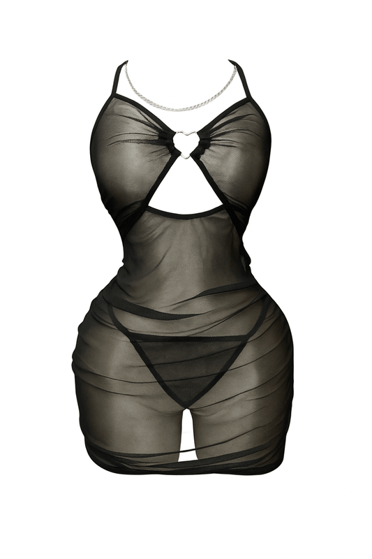 لانجيري قصير شفاف بقصه مميزه