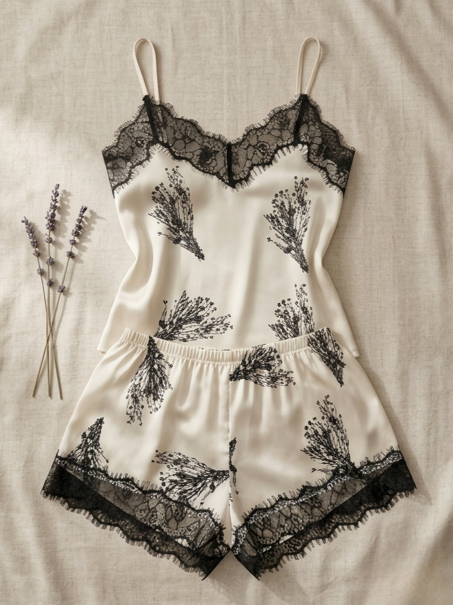 Satin Floral PJ Set