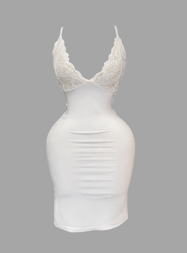 Lace Spliced Lingerie & Robe