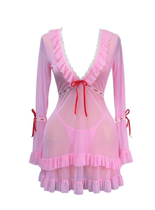Transparent Sleeve Nightdress