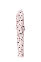 2-Piece Winter Striped Pajama Set with Bow Print