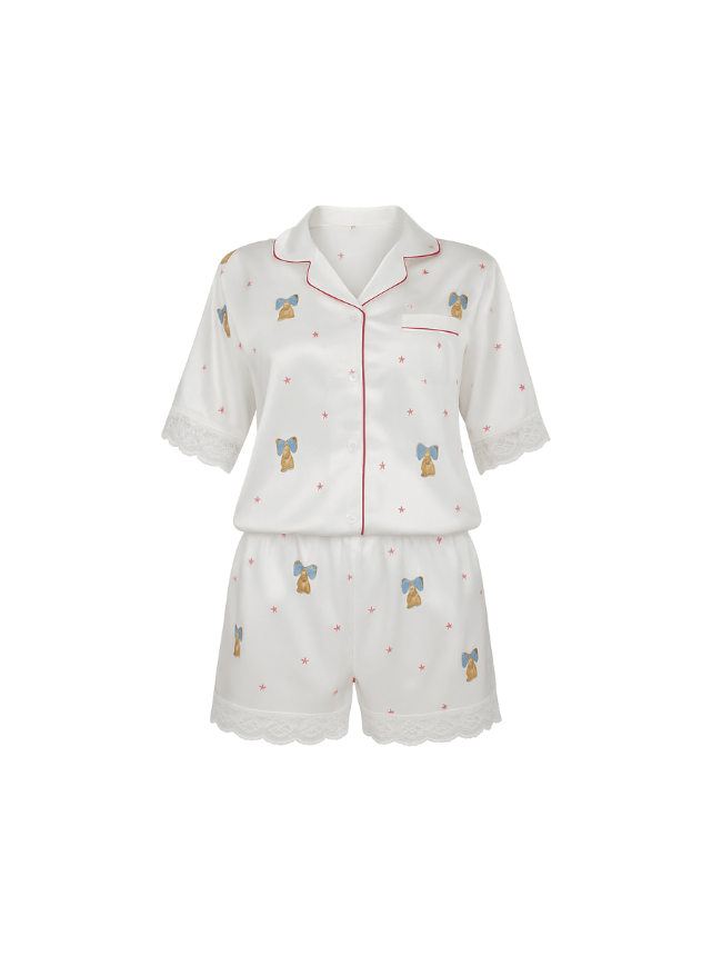 بيجامه ستان 3قطع بطبعة الدباديب