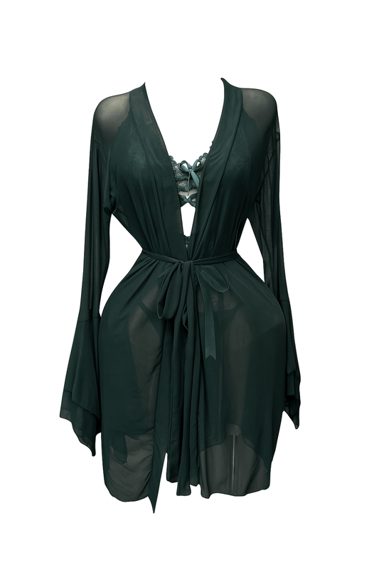 لانجيري شفاف بقصه ضهر ومزود بروب