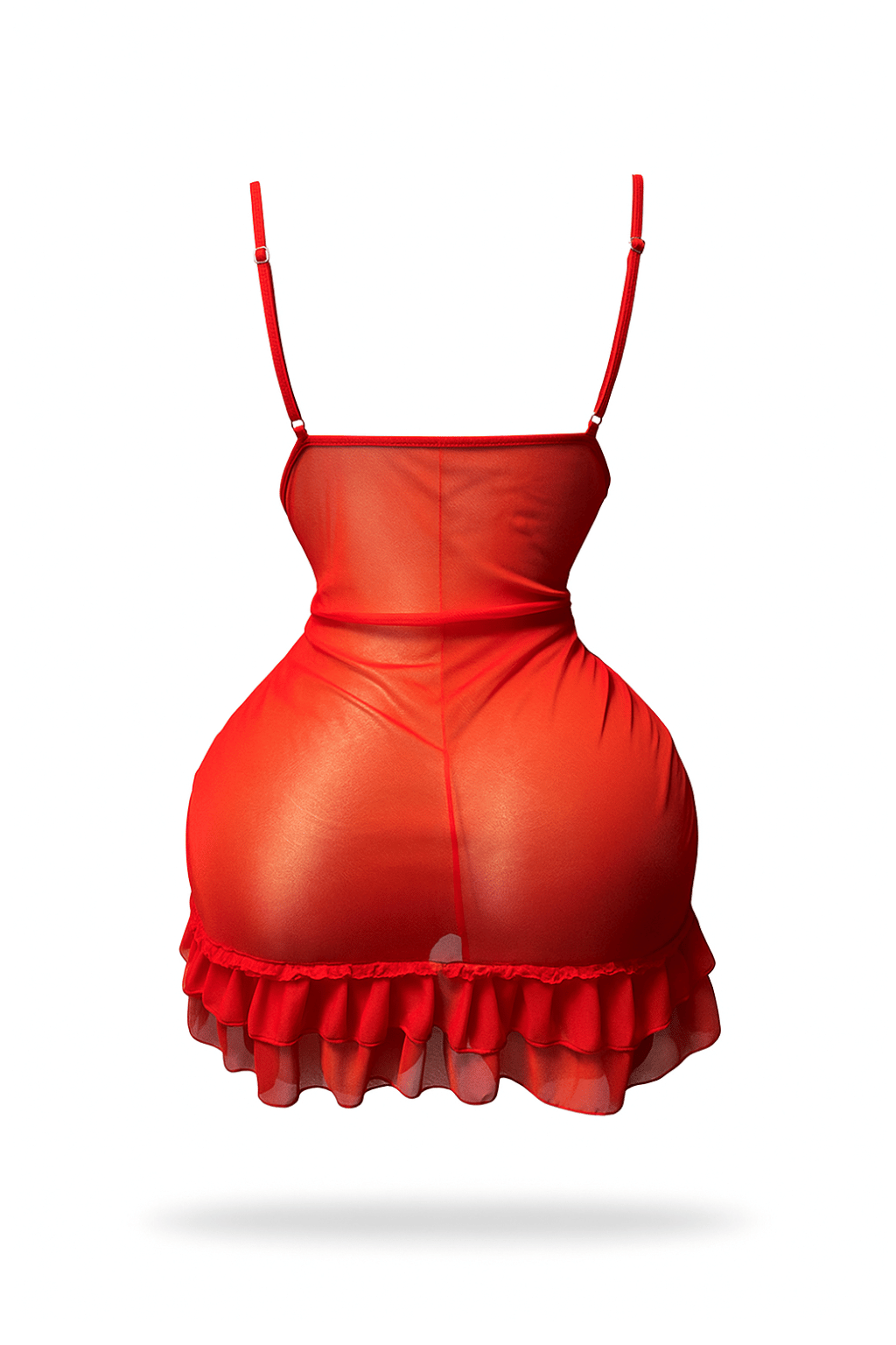 لانجيري شفاف مزود بكب وقصه مميزه